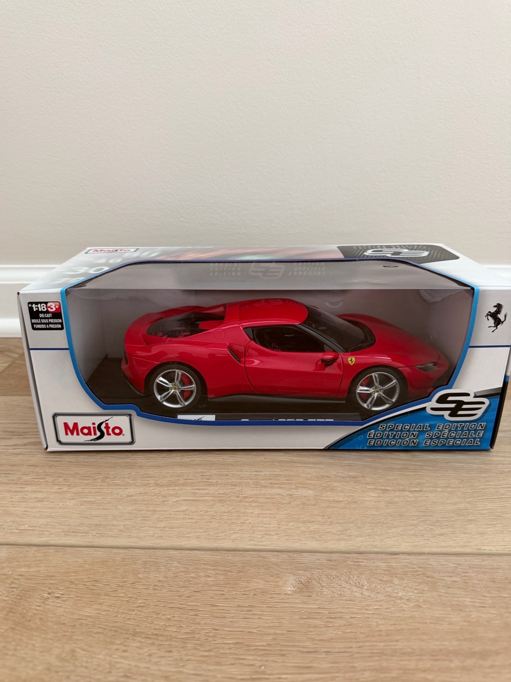 Red Metal Ferrari Die-Cast Toy Car - Collectors Item